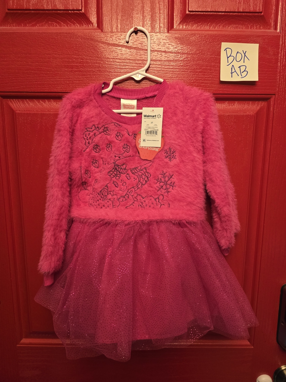 Strawberry Shortcake Tutu Dress Girls Pink Size 3T NWT